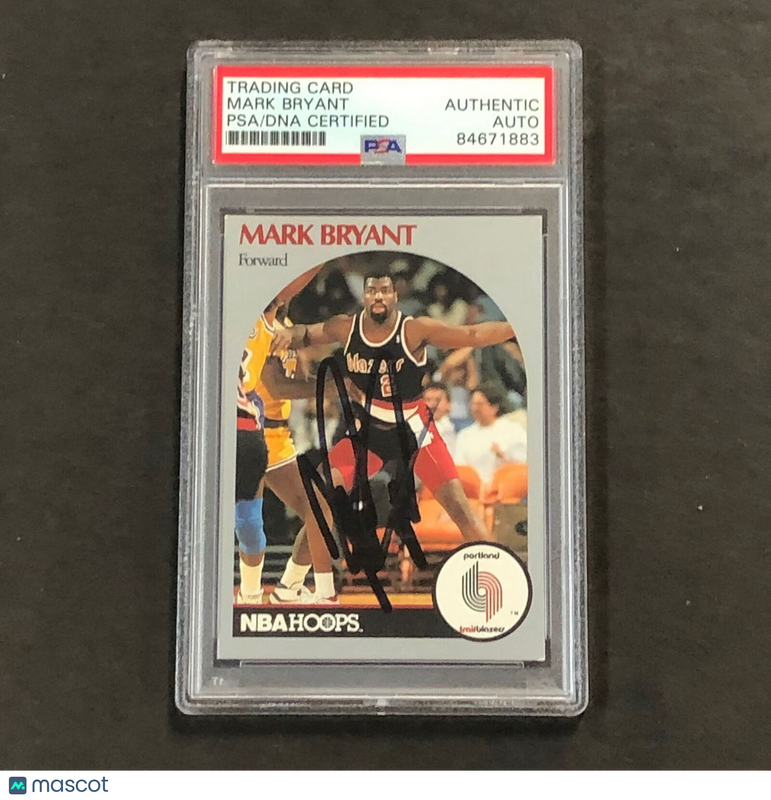 1990-91 NBA Hoops #243 Mark Bryant Signed Card PSA/DNA Slabbed Blazers