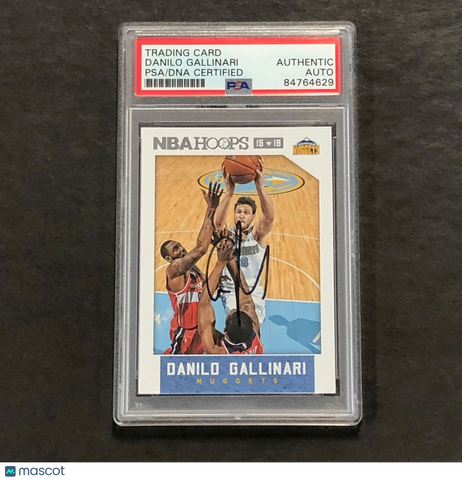 2015-16 NBA Hoops #237 Danilo Gallinari Signed AUTO PSA Slabbed Nuggets