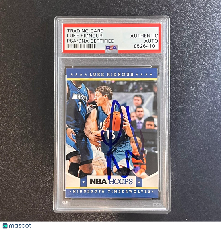 2012-13 NBA Hoops #117 Luke Ridnour Signed Card AUTO PSA Slabbed Timberwolves