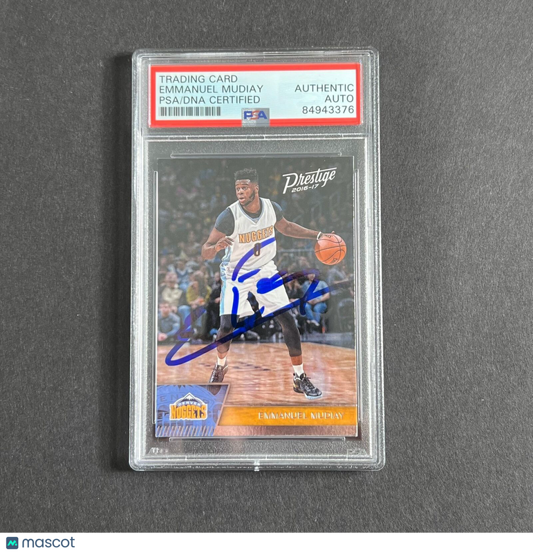 2015-16 Panini Prestige #40 Emmanuel Mudiay Signed Card AUTO PSA Slabbed Nuggets
