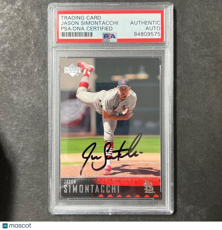 2002-03 Upperdeck #165 Jason Simontacchi Signed Card PSA Slabbed Auto Cardinals