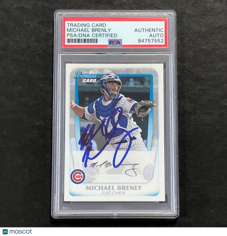 2011 Bowman Prospects #BP15 Michael Brenly Signed Card Auto PSA Slabbed Cubs