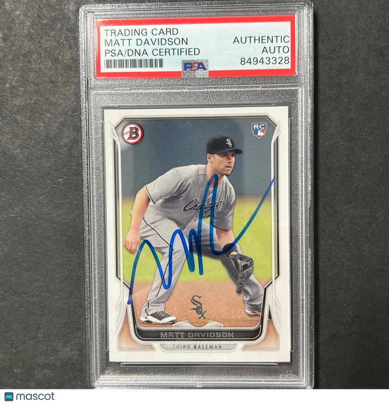 2014 Topps Bowman #130 Matt Davidson Signed Card Auto PSA Slabbed White Sox