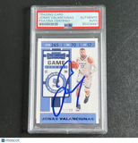 2019-20 Panini Contenders #48 Jonas Valanciunas Signed Card AUTO PSA Slabbed Gri