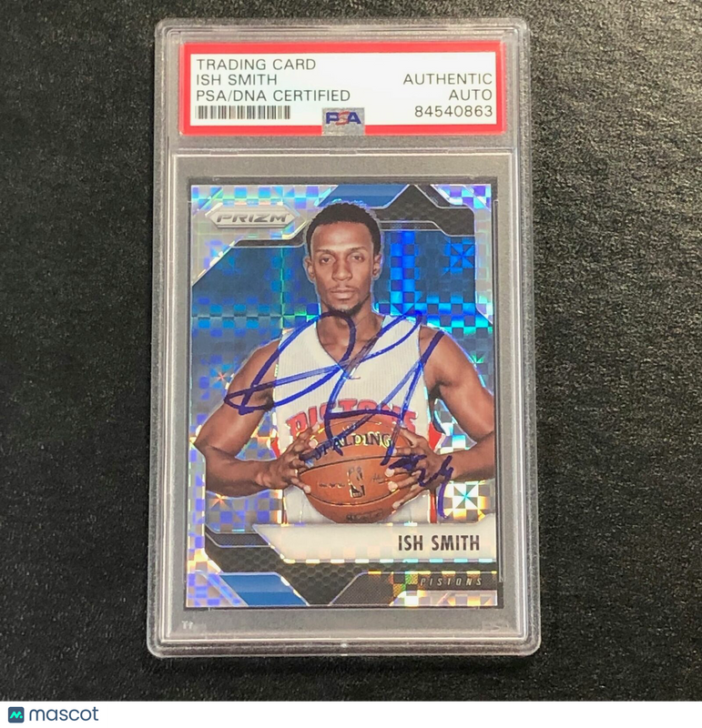 2016-17 Panini Prizm Checkerboard #207 Ish Smith Signed Card AUTO PSA Slabbed Pi