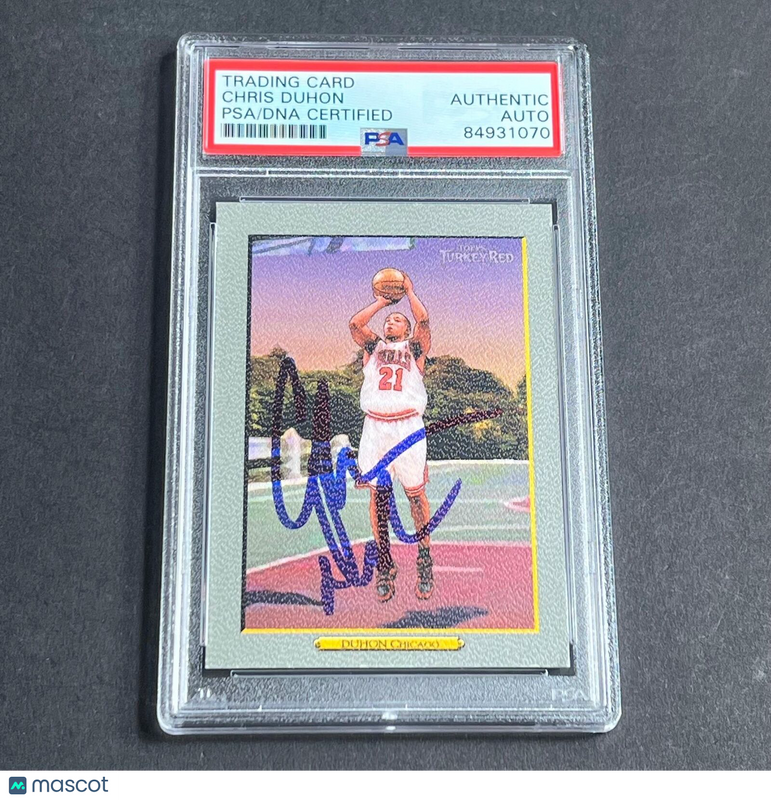 2006-07 Topps Turkey Red #65 Chris Duhon Signed Card AUTO PSA Slabbed Bulls