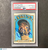 1972 Topps #352 Dave LaRoche Signed Card PSA Slabbed Auto Twins