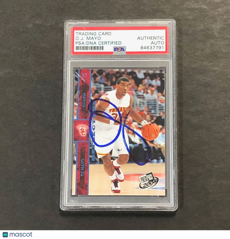 2008 PressPass Basketball #25 O.J. Mayo Signed Card AUTO PSA Slabbed Trojans