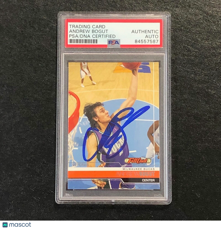 2006-07 Topps Full Court #35 Andrew Bogut Signed Card AUTO PSA Slabbed Bucks