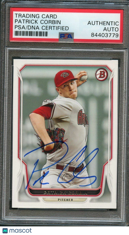 2014 Bowman #184 Patrick Corbin Signed Card PSA Slabbed Auto Dbacks