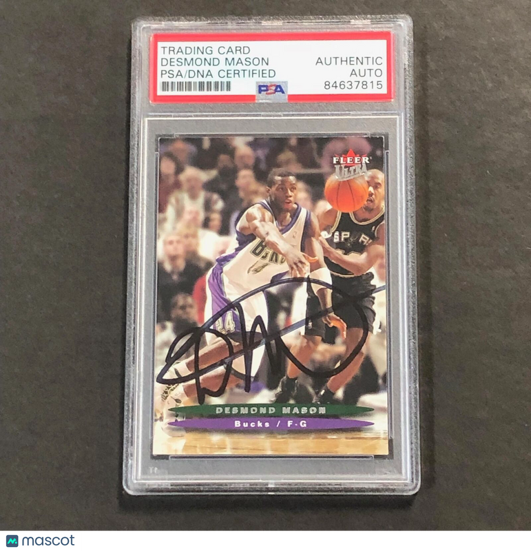2003-04 Fleer Ultra #81 Desmond Mason Signed Card Auto PSA/DNA Slabbed Bucks