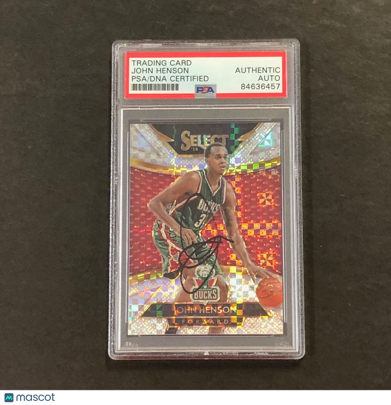 2014-15 Panini Select #263 John Henson Signed Card AUTO PSA Slabbed Bucks