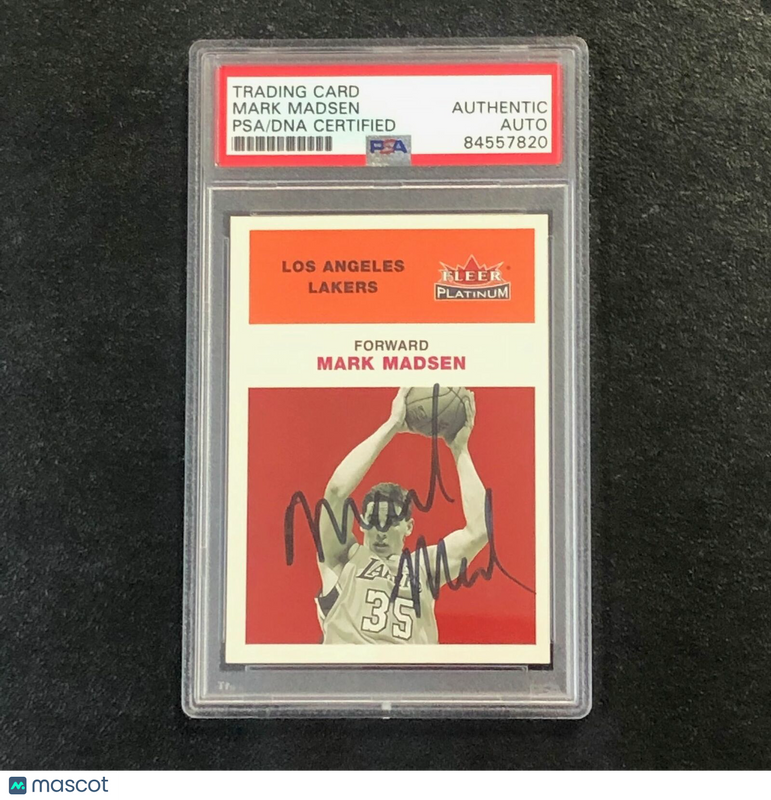 2001-02 Fleer Platinum #183 Mark MadsenSigned Card Auto PSA Slabbed Lakers