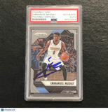 2016-17 Panini Prizm #173 Emmanuel Mudiay Signed Card AUTO PSA Slabbed Nuggets