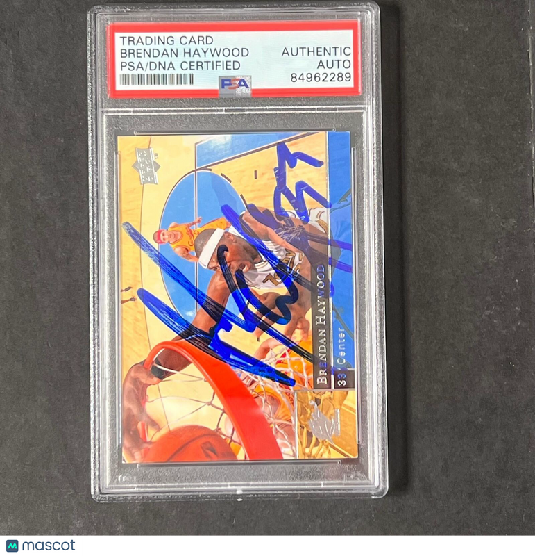 2009-10 Upper Deck #198 Brendan Haywood Signed Card AUTO PSA Slabbed Wizards