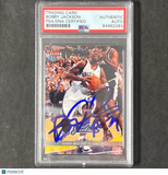 2006-07 NBA Fleer Ultra #77 Bobby Jackson Signed Card AUTO PSA Slabbed Grizzlies