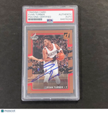 2017-18 Donruss #124 Evan Turner Signed Card AUTO PSA Slabbed Trailblazers