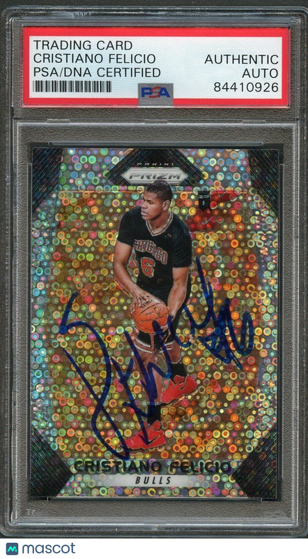 2017-18 Panini Prizm #243 Cristiano Felicio Signed Card AUTO PSA Slabbed Bulls