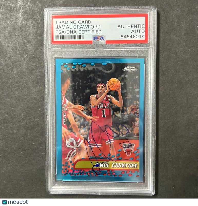 2001-02 Topps Basketball #99 Jamal Crawford Signed Card AUTO PSA Slabbed Bulls