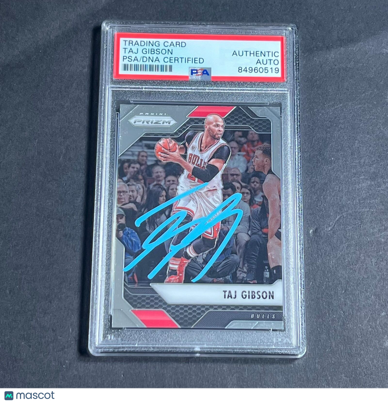 2016-17 Panini Prizm #30 Taj Gibson Signed Card AUTO PSA Slabbed Bulls