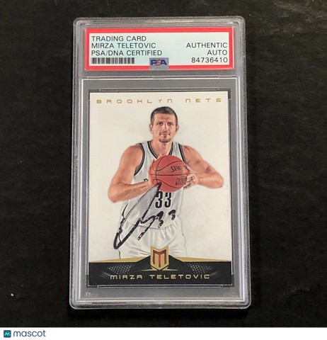 2012-13 Panini Momentum #26 Mirza Teletovic Signed Card AUTO PSA Slabbed Nets