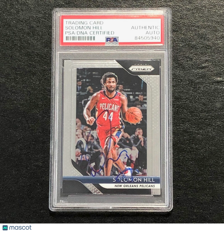 2018-19 Panini Prizm #197 Solomon Hill Signed Card AUTO PSA Slabbed Pelicans