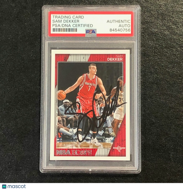 2016-17 NBA Hoops #118 Sam Dekker Signed Card AUTO PSA Slabbed Rockets