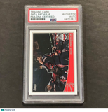 2009-10 Topps #7 Zaza Pachulia Signed Card AUTO PSA Slabbed Hawks