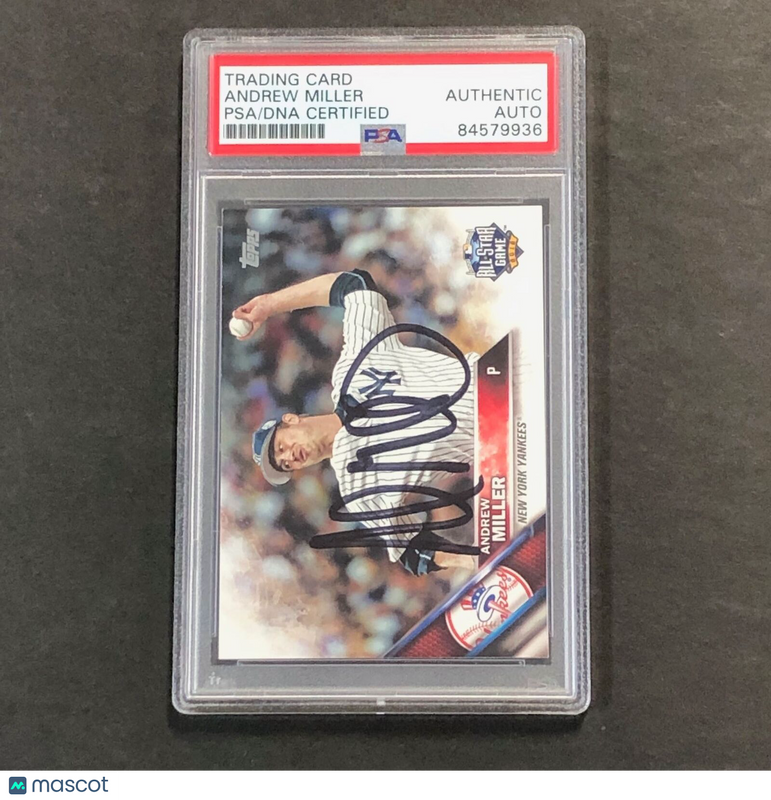 2016 Topps Update All Star #US181 Andrew Miller Signed Card PSA Slabbed Auto Yan
