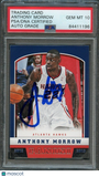 2012-13 Panini Basketball #13 Anthony Morrow Signed Card AUTO 10 PSA Slabbed Haw