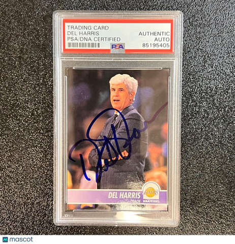 1994 Skybox #285 Del Harris Signed Card AUTO PSA Slabbed Lakers