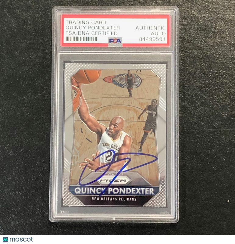 2015-16 Panini Prizm #105 Quincy Pondexter signed card PSA/DNA Pelicans Auto