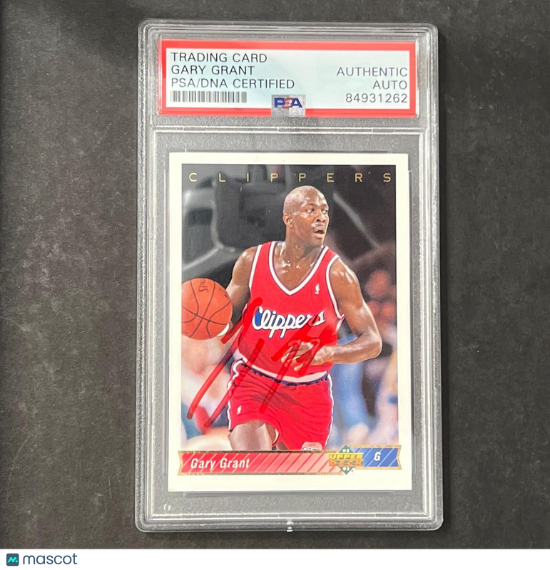 1992-93 Upper Deck #203 Gary Grant Signed Card PSA Slabbed Clippers