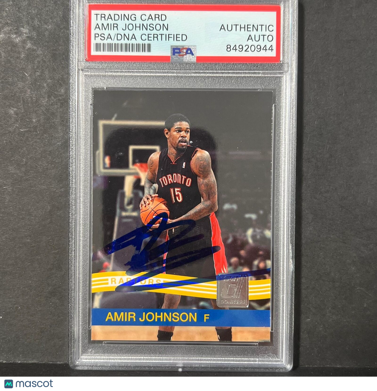 2010-11 Donruss #35 Amir Johnson Signed Card AUTO PSA Slabbed Raptors