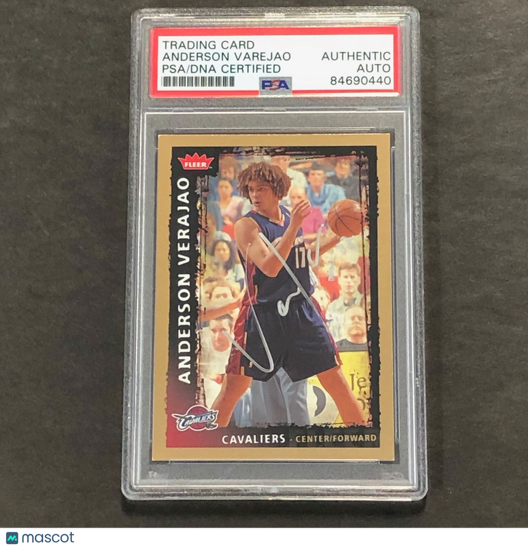 2008-09 NBA Fleer #26 Anderson Varejao Signed Card AUTO PSA Slabbed Cavaliers