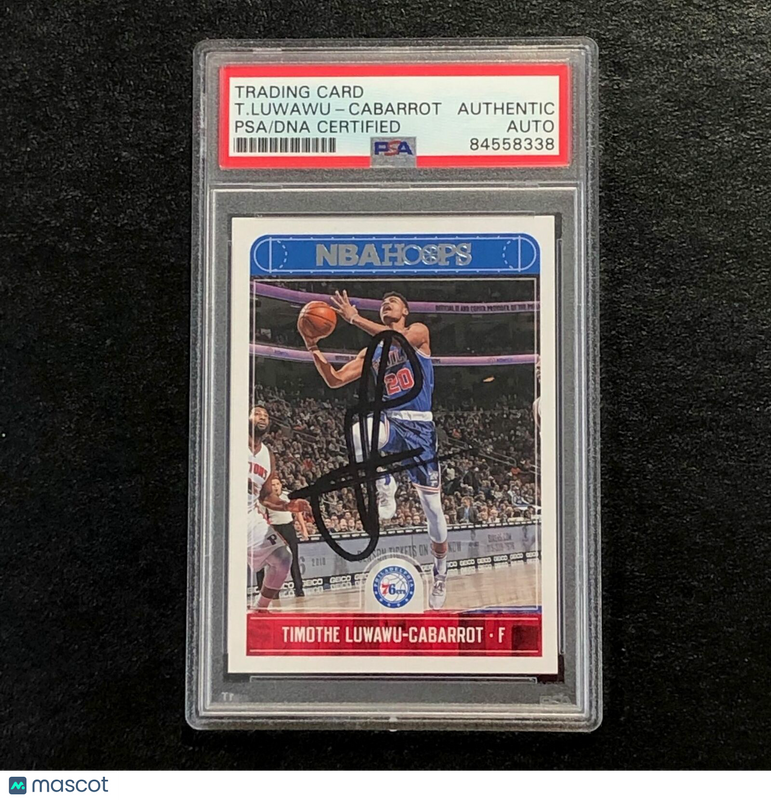 2017-18 NBA Hoops #5 Timothe Luwawu-CabarrotSigned Card Auto PSA Slabbed 76ers