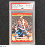 2012-13 NBA Hoops #126 Wesley Matthews Signed Card AUTO PSA Slabbed