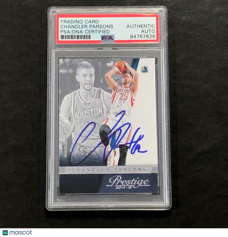 2014-15 Panini Prestige #116 Chandler Parsons Signed Card AUTO PSA/DNA Slabbed M