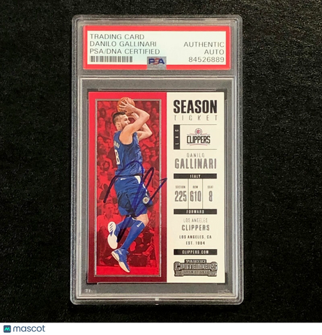 2017-18 Panini Contenders #65 Danilo Gallinari Signed Card AUTO PSA Slabbed Clip
