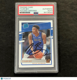 2020-21 Donruss Panini #243 Tyler Bey Card PSA AUTO GRADE 10 Slabbed Mavericks