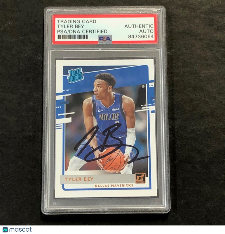2020-21 Donruss Panini #243 Tyler Bey Card PSA AUTO GRADE 10 Slabbed Mavericks