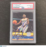 2010-11 panini #114 Ty Lawson Signed Card AUTO PSA Slabbed Nuggets