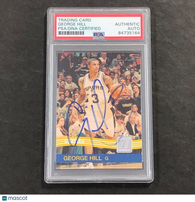 2010-11 Panini #107 George Hill Signed Card Auto PSA Slabbed Spurs