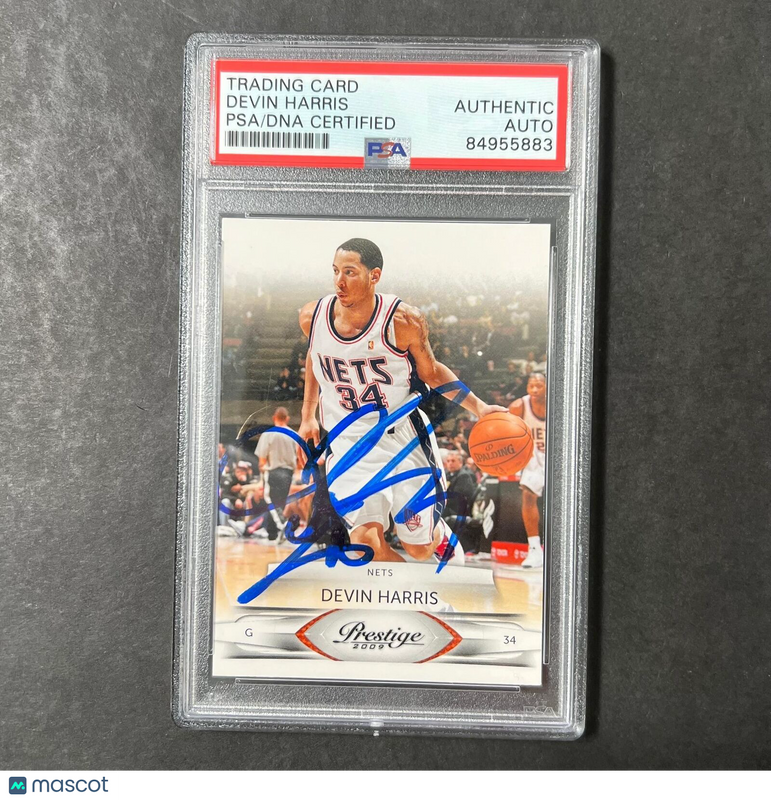 2009 Panini Prestige #62 Devin Harris Signed Card AUTO PSA Slabbed
