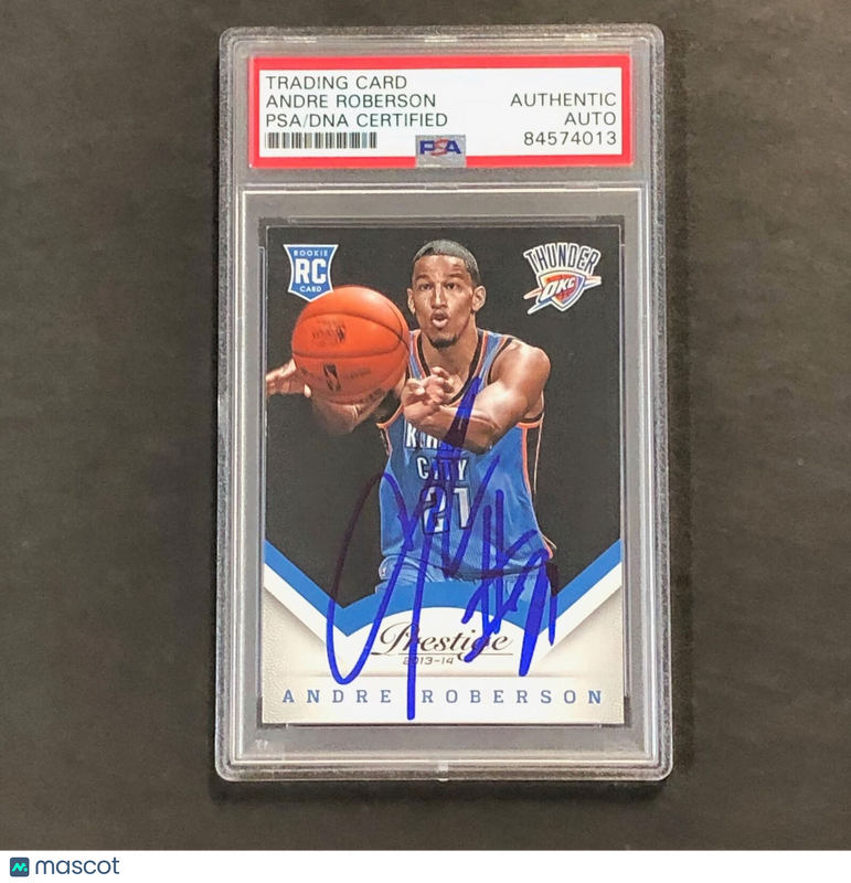 2013-14 Panini Prestige #186 Andre Roberson Signed Card AUTO PSA Slabbed RC Thun