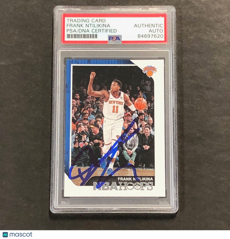 2018-19 NBA Hoops #68 Frank Ntilikina Signed Card AUTO PSA Slabbed Knicks