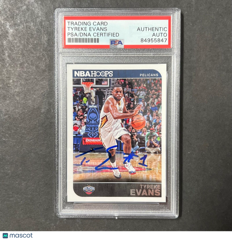2014-15 Panini NBA Hoops #249 Tyreke Evans Signed Card AUTO PSA Slabbed Pelicans