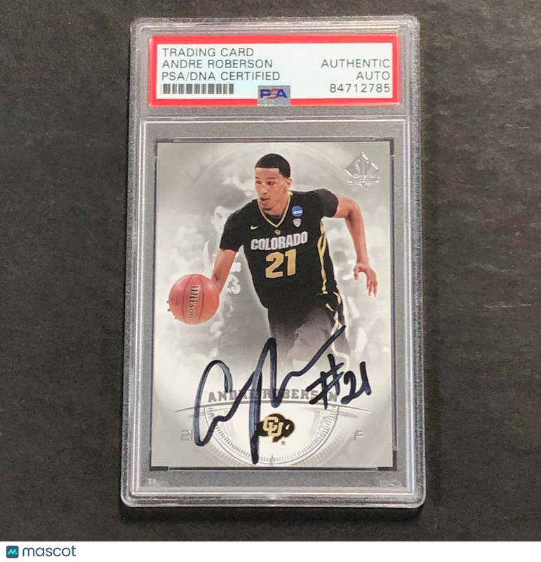 2013-14 Spa Basketball #27 Andre Roberson Signed Card AUTO PSA Slabbed Boulder