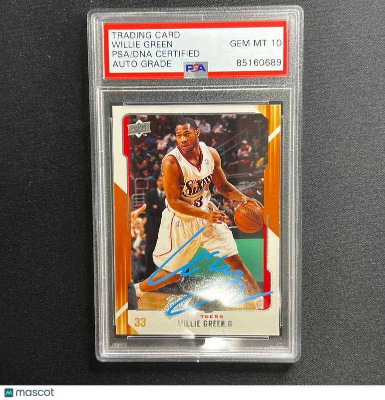 2008-09 Upper Deck #120 Willie Green Signed Card AUTO 10 PSA Slabbed 76ers