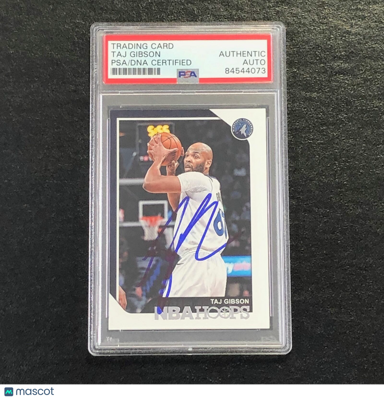 2018-19 NBA Hoops #200 Taj Gibson Signed Card AUTO PSA Slabbed Timberwolves